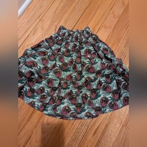 Kate Quinn Smocked Gathered Tiered Maxi Skirt Large Proteas